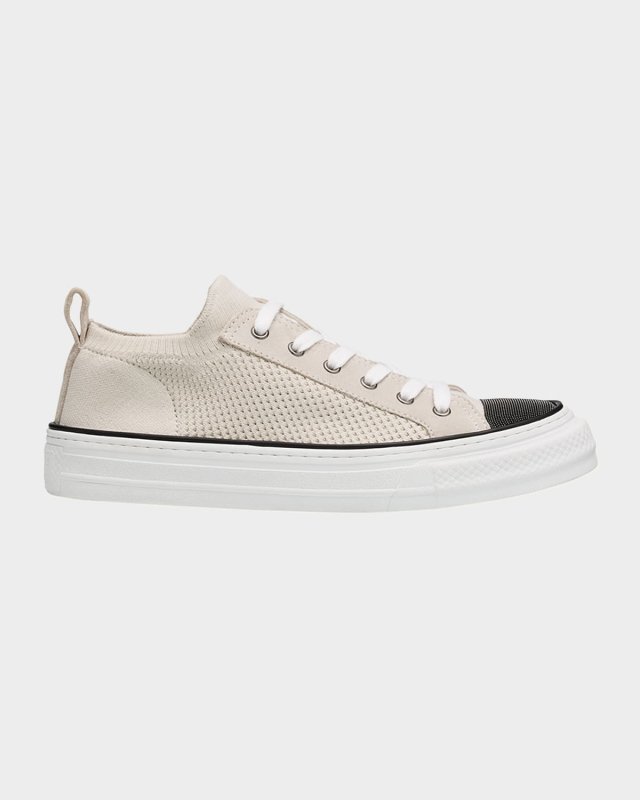 Knit Monili Cap-Toe Sneakers